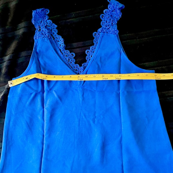 Shein Blue Lace Tank Top Cami - Picture 8 of 10